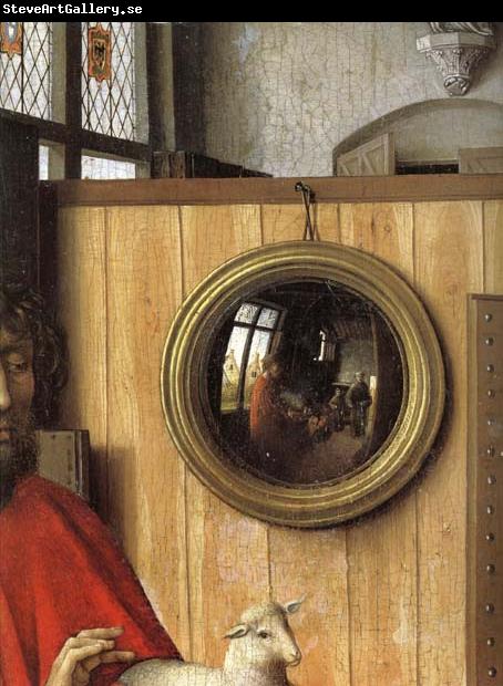 unknow artist Detail of Heinrich von Werl and St.John the Baptist